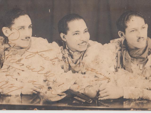Trio Azúl. Guillermo Rodríguez Fiffé, Enrique Vals, Rosendo Ruiz Suarez. Rodríguez Fiffé is the composer of "Bilongo",